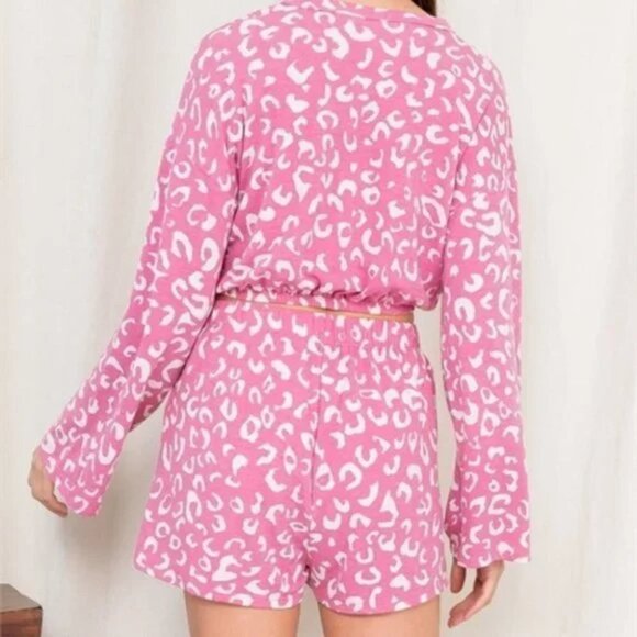 Barbie Girl Animal Leopard Print Loungewear Set Pink - Picture 6 of 7